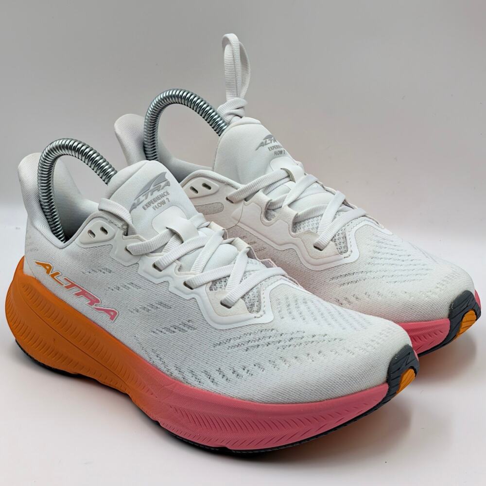 Altra Experience Flow 2 White Orange Womens 6 (UK 4) Running Shoes